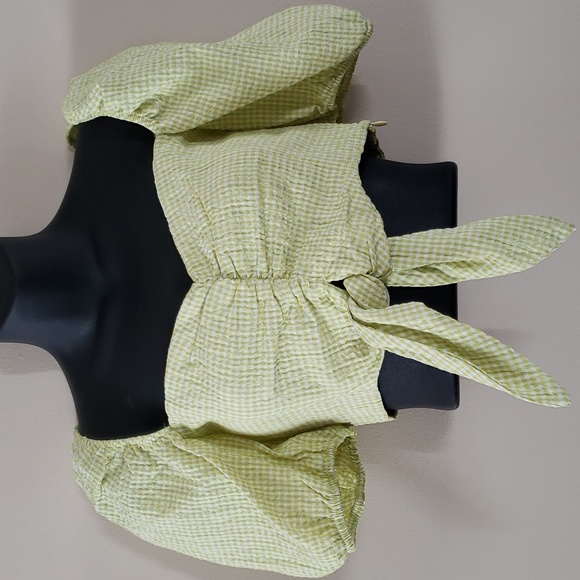 ZARA Gingham crop top - Picture 3 of 12